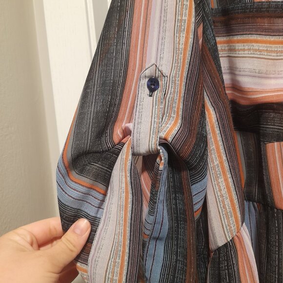 *BOGO FREE* 4X Torrid Emma Babydoll Chiffon Tunic Blouse Striped Women's Top - Picture 11 of 11